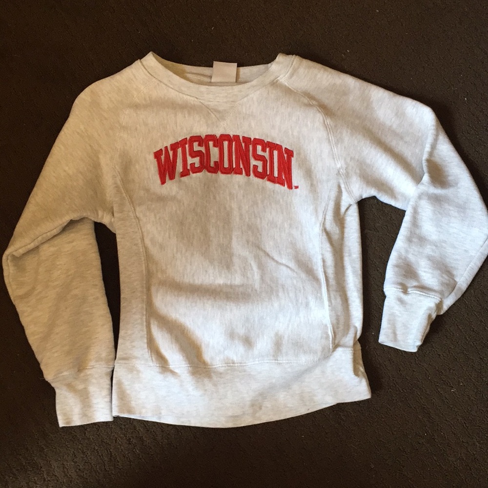 WISCONSIN Logo Crewneck Sweater